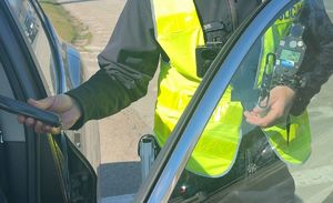 mundurowi podczas kontroli