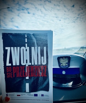 policjanci podczas działań na drodze