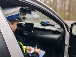 policjanci podczas działań