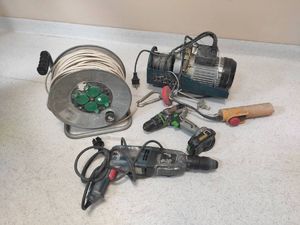 odzyskane elektronarzędzia oraz zatrzymany