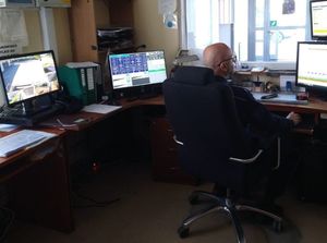 dyżurny w swoim miejscu pracy