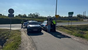 policjanci podczas działań
