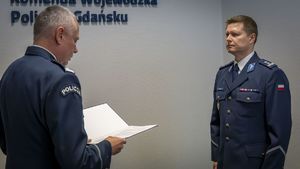 MIANOWANIE MŁ. INSP. MARCINA SZPAKA NA STANOWISKO NACZELNIKA WYDZIAŁU KONWOJOWO-OCHRONNEGO KOMENDY WOJEWÓDZKIEJ POLICJI W GDAŃSKU