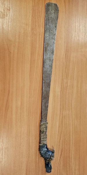 zatrzymany i maczeta