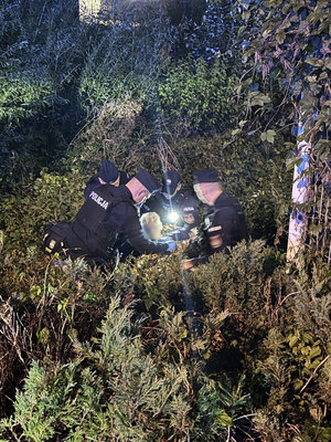 policjanci podczas poszukiwań