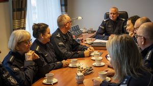 Spotkanie Komendanta Wojewódzkiego Policji w Gdańsku z Prezydium Zarządu Wojewódzkiego NSZZ Policjantów.