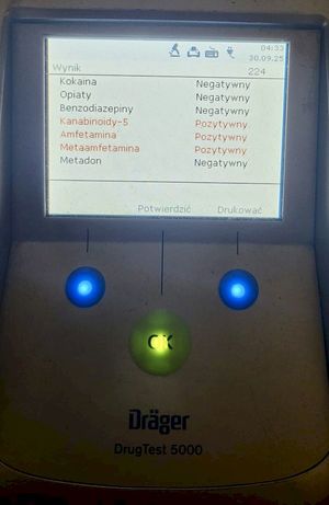 policjanci i zatrzymany po pościgu z narkotykami