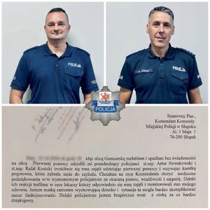 policjanci otrzymali podziękowania za pomoc