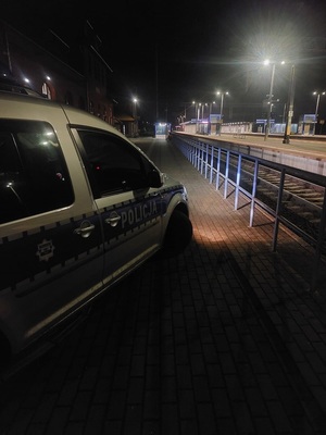 policjanci na torowiskach