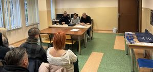 Spotkanie policjantów ze studentami.