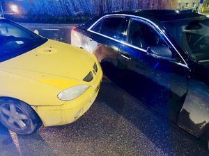 zdjęcia z miejsca zdarzeń drogowych spowodowanych przez nietrzeźwego Ukraińca z zakazami