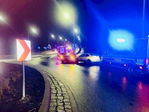 zdjęcia z miejsca zdarzeń drogowych spowodowanych przez nietrzeźwego Ukraińca z zakazami