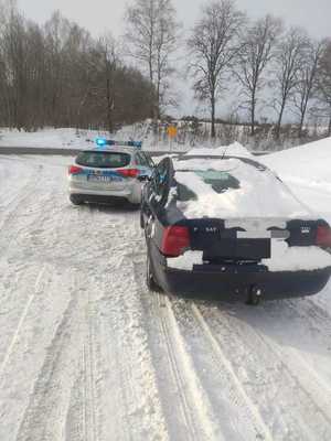 zatrzymany pojazd po pościgu