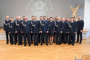 Pożegnanie ze sztandarem dotychczasowego Komendanta oraz powierzenie obowiązków na stanowisku Komendanta Miejskiego Policji w Słupsku.