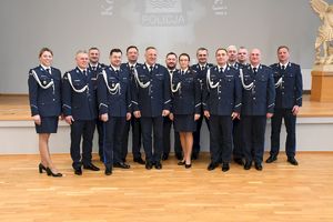 Pożegnanie ze sztandarem dotychczasowego Komendanta oraz powierzenie obowiązków na stanowisku Komendanta Miejskiego Policji w Słupsku.