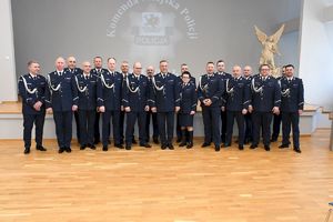 Pożegnanie ze sztandarem dotychczasowego Komendanta oraz powierzenie obowiązków na stanowisku Komendanta Miejskiego Policji w Słupsku.