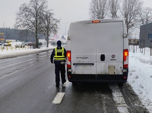 policjanci podczas działań