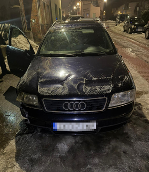 pojazd mężczyzny, który próbował ukryć to, że jechał nietrzeźwy