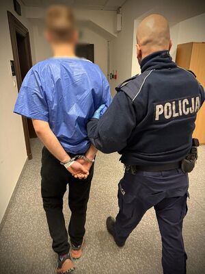 Zatrzymany 21-latek odpowie za uszkodzenie ciała i groźby karalne.