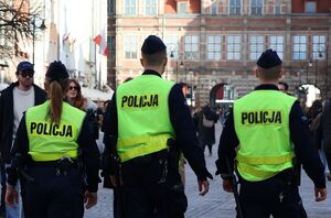 patrole piesze z adeptami SP w Słupsku