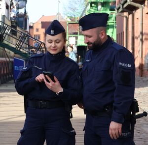 patrole piesze z adeptami SP w Słupsku