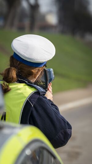 Pomorscy policjanci przeprowadzili działania pn. „Kaskadowy pomiar prędkości”