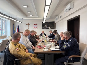 Podpisanie umowy na dofinansowanie budowy nowej komendy Policji w Kościerzynie.