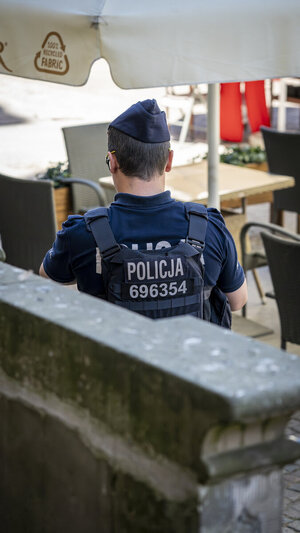 Policjanci zabezpieczali Konferencję na rzecz Odbudowy Ukrainy.