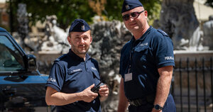 Policjanci zabezpieczali Konferencję na rzecz Odbudowy Ukrainy.
