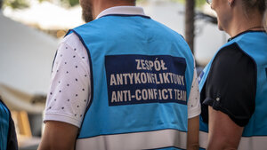 Policjanci zabezpieczali Konferencję na rzecz Odbudowy Ukrainy.
