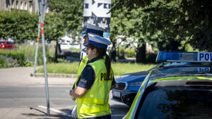 Policjanci zabezpieczali Konferencję na rzecz Odbudowy Ukrainy.