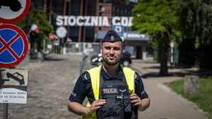 Policjanci zabezpieczali Konferencję na rzecz Odbudowy Ukrainy.
