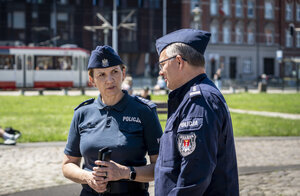 Policjanci zabezpieczali Konferencję na rzecz Odbudowy Ukrainy.