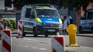 Policjanci zabezpieczali Konferencję na rzecz Odbudowy Ukrainy.