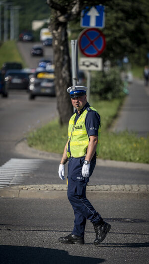 Policjanci zabezpieczali Konferencję na rzecz Odbudowy Ukrainy.