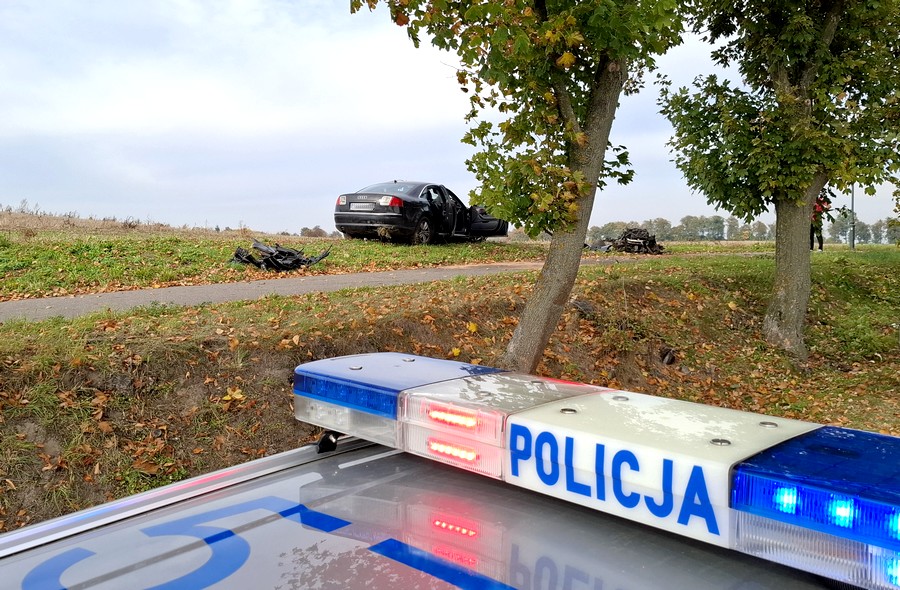 Wypadek 18-letniego kierowcy Audi na drodze z Janowa do Owidza