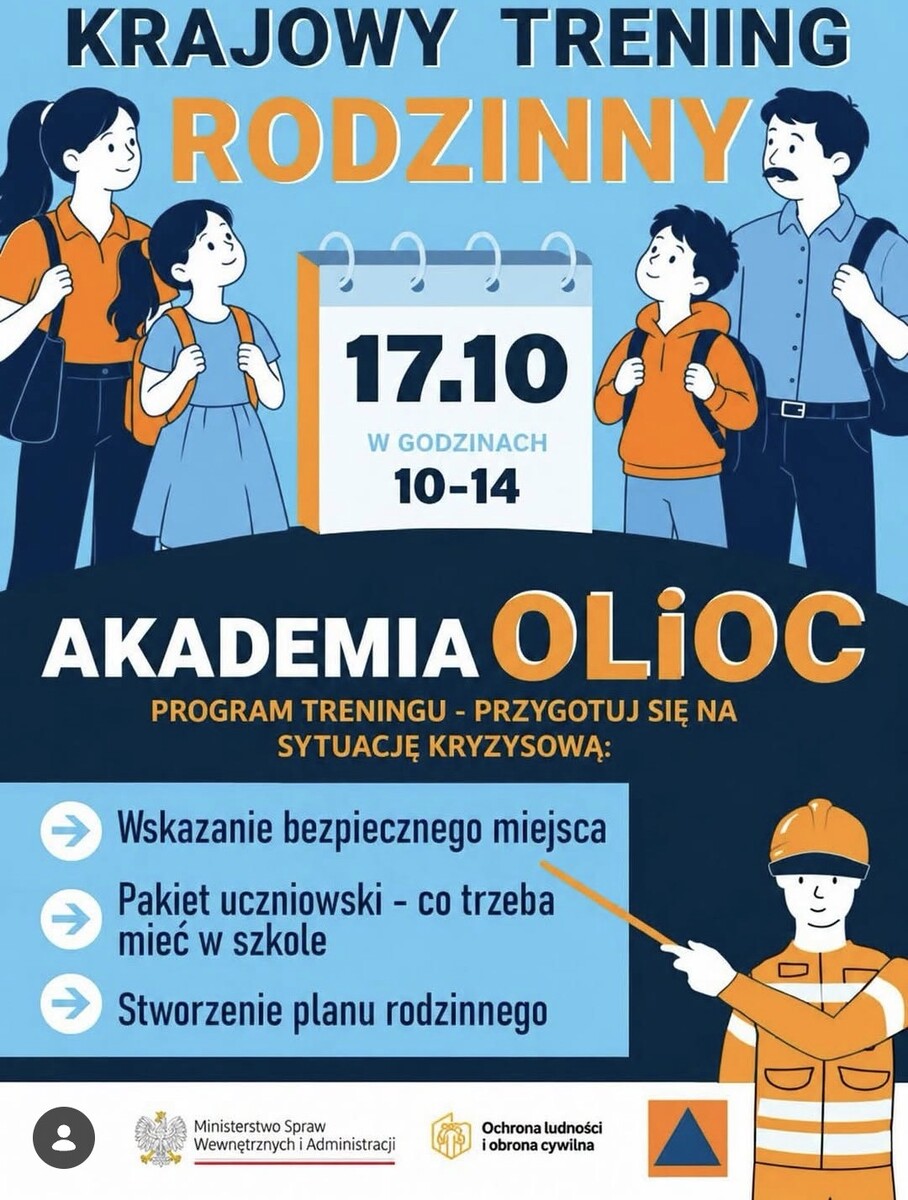 Krajowy Trening Rodzinny z udziałem Policji w październiku